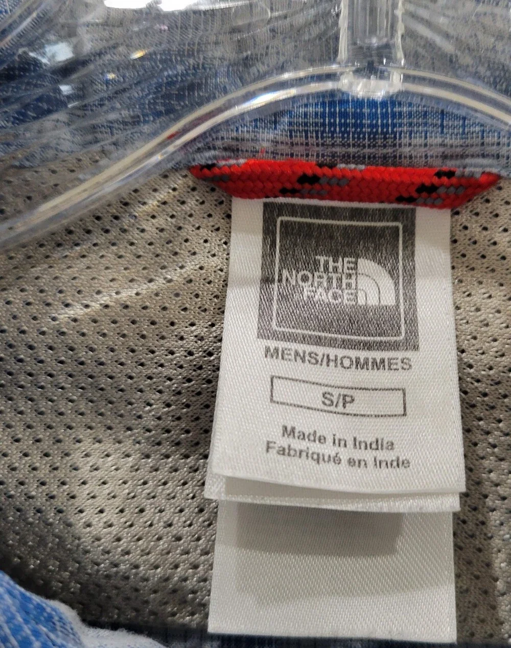 North Face Shirt Men's Sz Small Blue Grey Plaid Button Vented SS Breathable